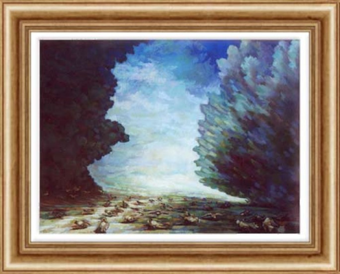 The meadow with crows