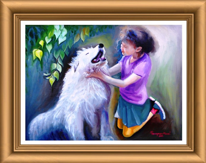 Girl and dog